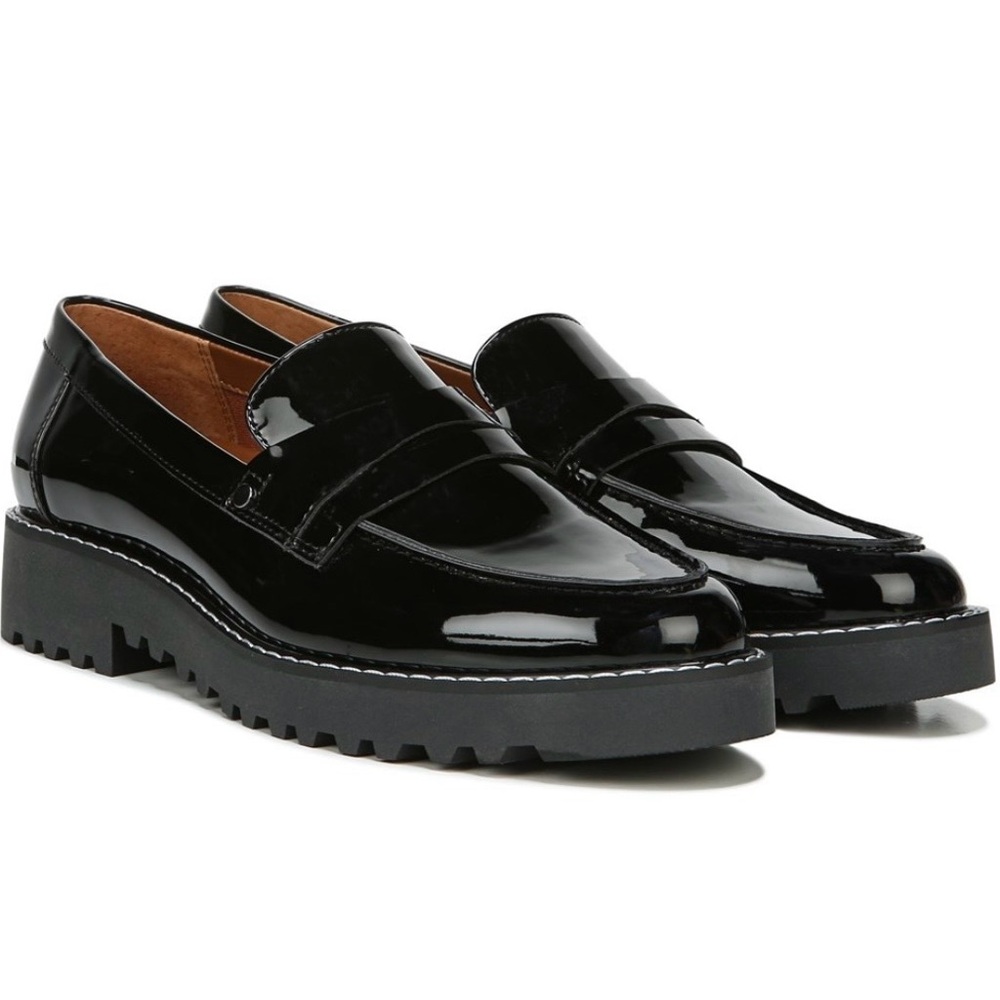 Franco Sarto Cassandra Black Loafers - Size 8